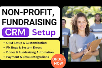 create nonprofit CRM using civicrm bloomerang ,nutshell donorperfect