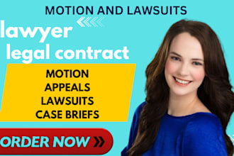 expertly draft court documents, legal complaints, motions, petitions and appeals
