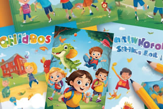design kids activity books create coloring book interior for KDP