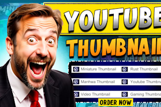 create eye catching miniature or rust youtube thumbnails in 12 hours