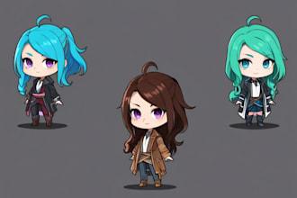 draw chibi art character for you