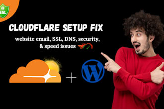cloud flare setup fix SSL, dns, email security, and speed
