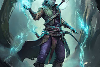 draw dnd character art and dnd character art