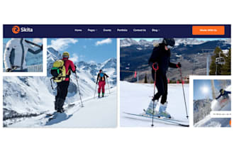 design winter sports shopify store snowboard sport website ski accessories store
