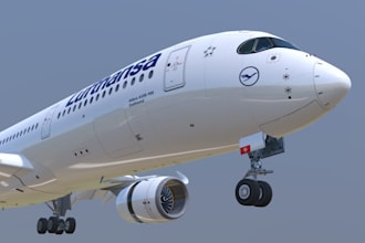 do high quality 3d airplane animation, 3d jet design, 3d helicopter modeling