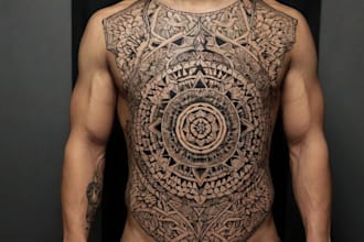 make an individual neo tribal tattoo design for you