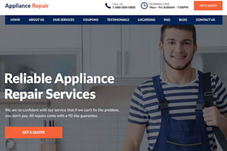 design responsive home appliance website gadget repair landing page google ads
