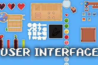 create pixel art UI, items and portraits for your game