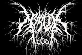 draw black, slam, or death metal logo for your band