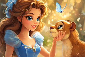 desing you cartoon in disney style