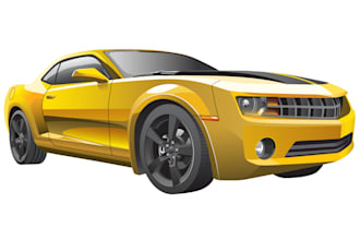 draw car into vector tracing vehicle