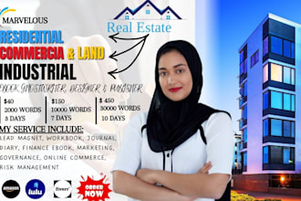 write real estate, governance, online course, finance ebook and do a lead magnet