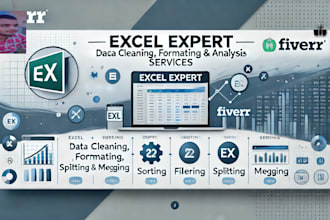 clean, format, merge, split excel data