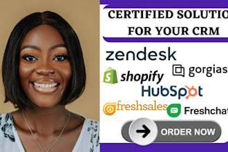 set up zendesk flodesk freshchat freshdesk hubspot CRM gorgias and chatbot