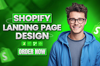 provide shopify landing page design using pagefly, gempages, shogun