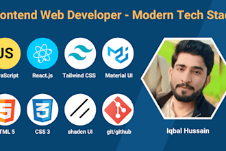 be your frontend developer with reactjs, tailwind CSS, bootstrap, git, UI libs