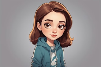 create simple cartoon portrait