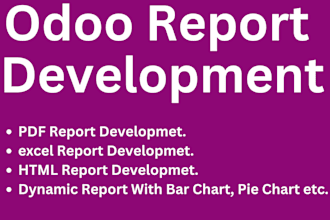 create and customize odoo excel , pdf and html report