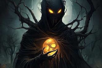 make a realistic or fantasy horror character art
