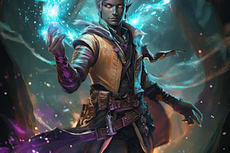 draw dnd character illustration or game art