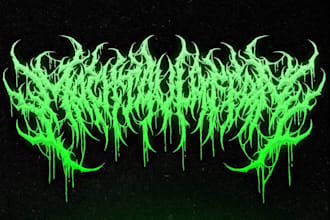 create hardcore or metal band logo design