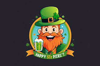 create wonderful and excellent leprechaun logo design