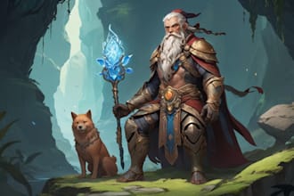 draw any illustration, and fantasy character concept art