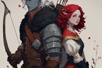 do character art, dnd, and game art