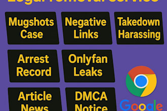 permanently remove mugshots cases article from google search