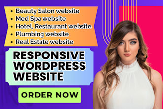 develop beauty salon, spa, restaurant,realestate wordpress website in cheap rate