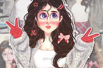 do self portrait illustration very fast