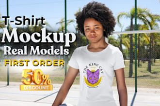 create stunning HD t shirt, hoodie mockups with real models