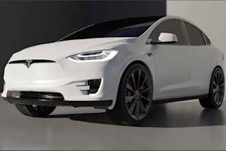 build realistic sport car, racing car, automotive animation, car part for fivem