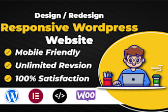 develop wordpress website design with responsive web design