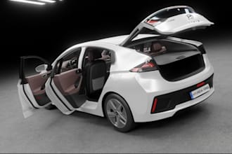 redesign 3d automotive car rendering, gtav fivem, car interior design for game