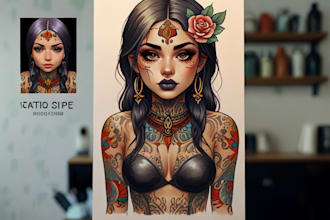 create premium custom tattoo design