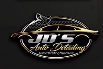 create auto detailing and car wash logo