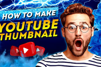 design attractive clickbait amazing youtube thumbnail in 3hr