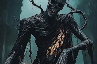 create images for characters in horror and dark fantasy