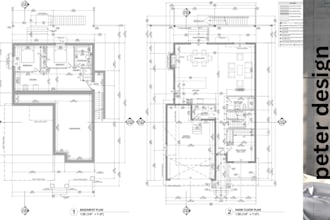 draft full architectural plan, mep, structural plan, adu and stamp for permit
