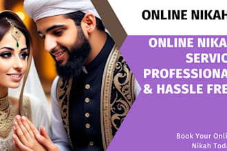 online nikah for as an imam, witnesses and certificate