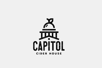 create a modern minimalist elegant cider house logo design