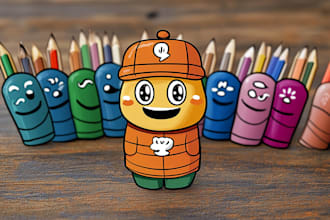 draw cute doodle art and cute custom characters