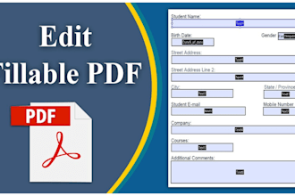 create fillable pdf form or design fillable pdf
