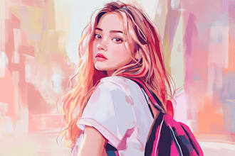create anime illustration, original character or fanart