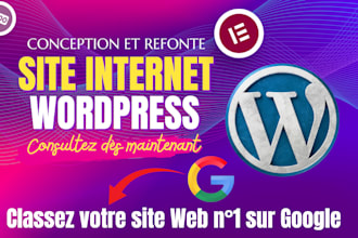 créer, concevoir et repenser un site internet wordpress et le classer sur google