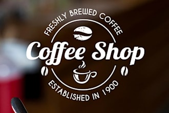 design luxury coffee shop logo