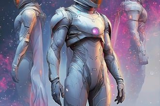 create a game character illustration for a video game or science fiction