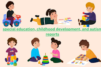 write autism reports, child development and special education research content