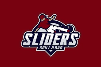 design awesome sliders grill and bar logo